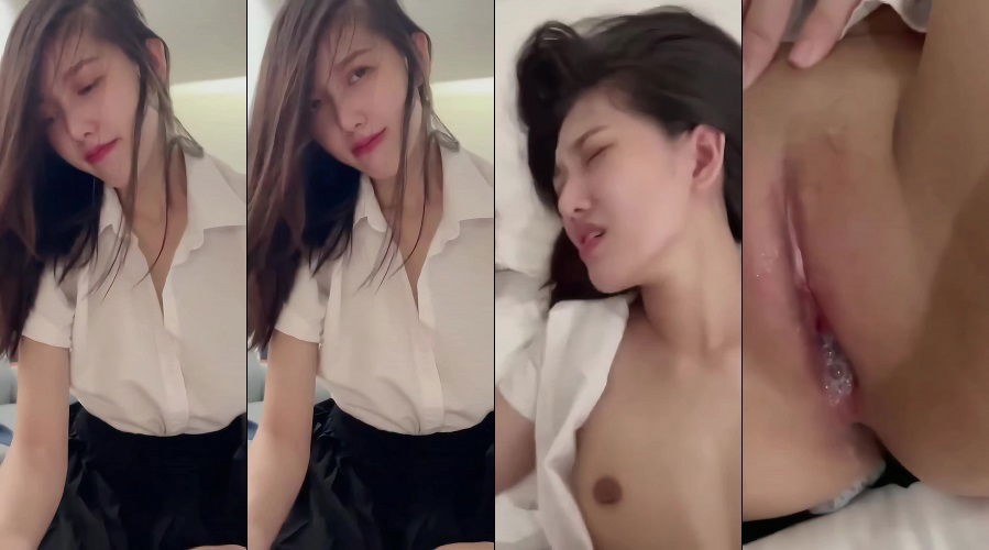 Em nhân viên văn phòng cực phẩm xuất rồi mà anh còn cố nhấp tinh sủi cả bọt trong bướm em